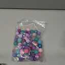 Zeyune 100 Pcs Colorful Chunky Bubblegum Beads 20mm Round Chunk Plastic Rhinestone Large Beads for Pen Jewelry Chain Making Craft Spacer Supplies Wedding Garland DIY (Colorful,Mermaid)