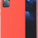 Liquid Silicone Phone Case for Samsung S20+ G985 6.7" Full Body Protection/Shockproof/Gel Rubber/Cover Case Drop Protection Coral Red