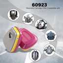 Respirator Cartridge, 60923 Particulate Filter, for Half and Full Face Pieces 6000, 7000 and FF-400 Series, Effective Filtering Organic Vapors, Acid Gases and Particulates, 1 Pair