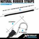XSTRAP STANDARD 20 Pack Multiple Size Natural Rubber Tarp Bungee Straps 100% EPDM Tie Down Cords with S Hooks Heavy Duty Ideal for Securing Tarps