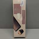 HotFox Wireless Keyboard and Mouse Combo, Full-Size Retro Typewriter Keyboard with Round Keycaps, Ergonomic Design for Windows PC, Home and Office Use -Red