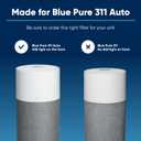 Blueair Blue Pure 311 AllergenBlock Filter - Genuine Replacement for 311 Auto Air Purifier, Allergies, Pollen, Dust, Pet Dander