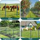Metal Fence Post 5FT 10 Pack Heavy Duty Garden Fence Posts for Wire Fencing