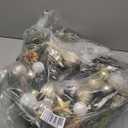 24 Inch Lighted Christmas Wreath with Golden Christmas Balls Ornaments, Pre-lit Xmas Wreath Battery Operated with 20 LEDs Lights, for Front Door Gate Wall Christmas Party Decorations