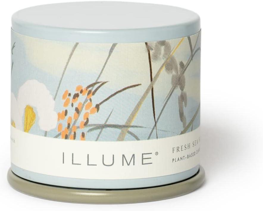 Illume Beautifully Done Essentials Fresh Sea Salt Demi Vanity Tin Scented Candle (3 oz.)