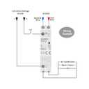 DC Modular Contactor 2P 2NO 25A 12V 24V DC 35 mm DIN Rail Mount (2P 25A 2NO 24VDC)