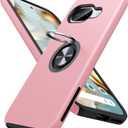 JAME for Google Pixel 9a Case, Dual Layer Military Grade Protection, Shockproof Cover with Metal Ring Holder Stand Kickstand, Slim Fit Protective Phone Case for Google Pixel 9A, Pink