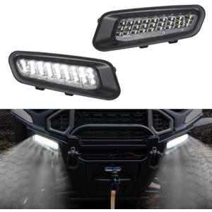 Front LED Bumper Lights Compatible with 2024 2025 Polaris Ranger XD 1500 Accessories Front Accent Lights Brush Guard Auxiliary DRL for Ranger CREW XD 1500 Replacement for 2889767