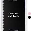 Lamare Meeting Notebook for Work Organization – Perfect Work Notebook for Note Taking, Meeting Planner and Office Supplies for Men & Women