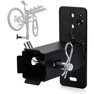 XBA 2 Inch Hitch Wall Mount Bike Rack Garage Bike Storage, Cargo Carrier Hanging Garage Organizer, Easy to Load Secure & Sturdy Wall Mount Hitch Receiver Black