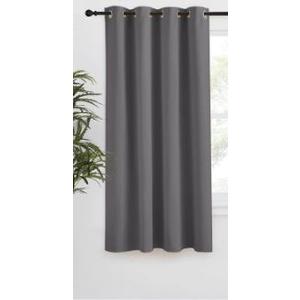 NICETOWN Grey Blackout Curtain 68 inch Long, 55 inches Width, 1 Panel, Thermal Insulated Window Treatment with Grommet Room Darkening Thermal Insulated Panel for Bedroom/Living Room