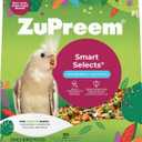ZuPreem Smart Selects Pellets & Seed Blend, Daily Food for Cockatiel, Lovebird, Quaker, Conure, Lorikeet, Core Nutrition Food for Medium Birds, Essential Vitamins, Conure Feed (M, 2.5 lbs) (2.5 Pound (Pack of 1))