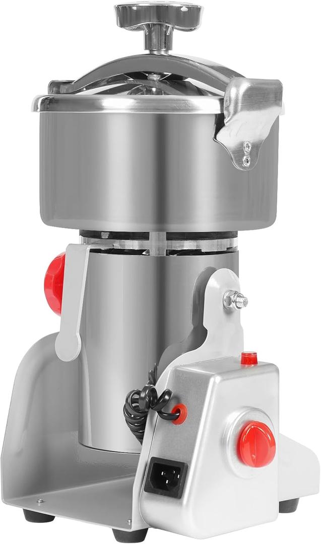 1500g Electric Grain Mill Grinder with High-pressure Cover, High Speed 4100W Commercial Grinders, Stainless Steel Powder Machine for Dry Grains, Coffee, Corn(1500g/3.3lbs - B)