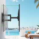Outdoor TV Wall Mount for 47-90 Inch Television, Mount with Swivel and Tilt, Full Motion Weatherproof TV Bracket with Articulating Dual Arms, Max VESA 600X400 mm, 132lbs