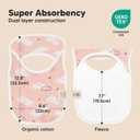 KeaBabies 8-Pack Bibs for Baby Girl, Boy - Pullover Large Baby Bibs for Drooling and Teething Infant, Newborn,Soft & Absorbent Organic Cotton,Long Torso Coverage Keep Toddler Clean & Dry(Sweet Charm)