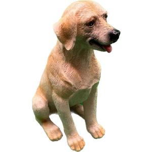Sitting Dog Figurine Statue | Labrador Retriever | German Shepherd | Golden Retriever | French Bulldog | Rottweiler … (Yellow Labrador Retriever)