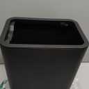 TIPGO Bathroom Trash Can with Lid, 4 Gallon / 15 Liter Small Garbage Can, Press Top Bin, Plastic Wastebasket with Pop-Up Lid for Bedroom, Living Room, Office (Black)