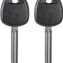 Vurkcy 4D-67 TOY44D-PT Chip Transponder Ignition Car Key Replacement for 2003-2010 Toyota 4Runner Camry Corolla Highlander Rav4 Sienna Tacoma Tundra Scion, New Uncut, 2Pcs, Locksmith Required