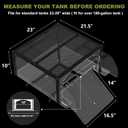 XXL Turtle Basking Platform for Aquatic Turtles, Extra Extra Large for over 180 Gallon Tank, Fits 23-29'' Wide Aquarium, Acrylic Turtle Topper &Dock Tank Accessories, Non-Slip Ramp&Escape-Proof Design