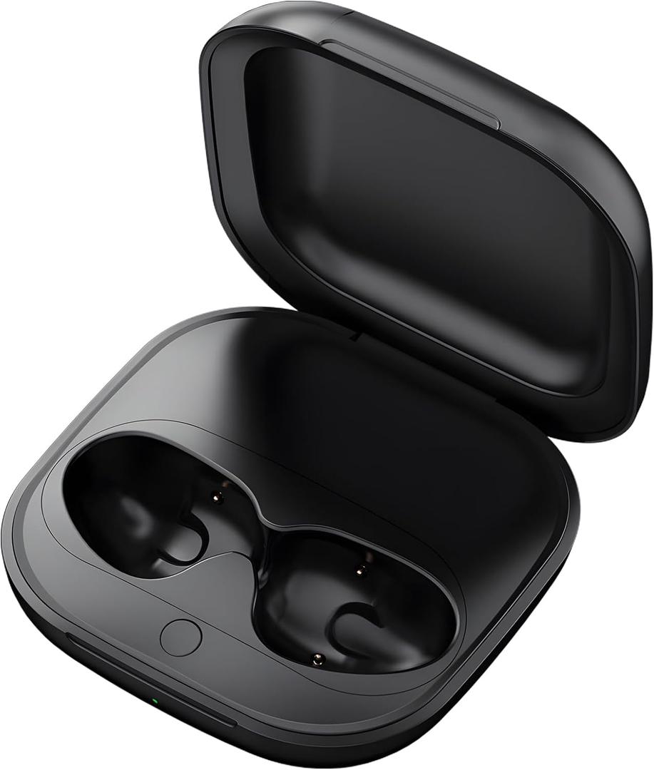 Wireless Charging Case for Beats Fit Pro, Replacement Charger Case for Beats Fit Pro with Bluetooth Pairing, 700mAh Built-in Battery, Support Wireless and Wired Charging, Not Include Earbuds (Black)