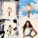 Cream Backdrop for Photoshoot Professional Photo Backdrop Background Curtain for Product Photography Portraits Wedding Party Live Streaming Video Recording 7X10 FT