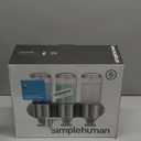 simplehuman Wall Mount Pumps, Triple 15 fl. oz. Shampoo & Soap Dispenser, Stainless Steel