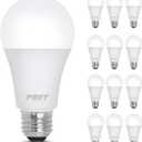 Feit Electric A19 LED Light Bulb, 75W Equivalent, E26 Medium Base, 1100 Lumens, 3000K Bright White, 90+ CRI, General Purpose Light Bulbs, 11,000-Hour Lifetime, OM75/930CA10K/2/6, 12 Pack