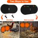 Large Chicken Coop Heater for Winter, 220 Watts Foldable Heat Chicken Heater, Waterproof Radiant Chicks Heaters for Coop, Heater with 2 Heating Plates for Chick Kitten Puppy Pets Animals