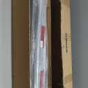 TBOZZ Black Straight Spring Loaded Mud Flap Hanger 2.5" Bolt Spacing, 30" Length. 13inch Length Enhanced Spring Inside with Reflective Plate.