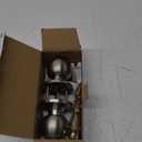 BESTTEN Keyed Entry Door Knob with Lock, Interior and Exterior Door Lock, Standard Ball, Satin Nickel