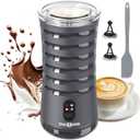 Milk Frother, Paris Rhône 4-in-1 Milk Steamer and Frother, Hot & Cold Foam Milk Warmer with Temperature Control, Gray