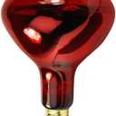250 Watt - R40 Light Bulb - Ruby Red - Infrared Heat Lamp - 120 Volt - 5,000 Life Hours - Halco 104044