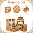Set of 6 Decorative Wood Crates Nesting Storage Container, 6 Size Farmhouse Decorative Wooden Storage Boxes, Rustic Wooden Crates for Storage, Display, Decorations