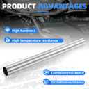 2.5 Inch Exhaust Pipe, 2.5'' Stainless Steel Straight DIY Custom Mandrel Exhaust Pipe, 40 Inch Length, 2.5'' OD Mandrel Straight Pipe