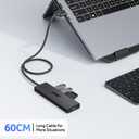 Acer USB Hub 4 Ports, Multiple USB 3.0 Hub, USBA Splitter for Laptop with Type C Power Port, Extender for A Port Laptop, PC, Desktop and More (2ft)