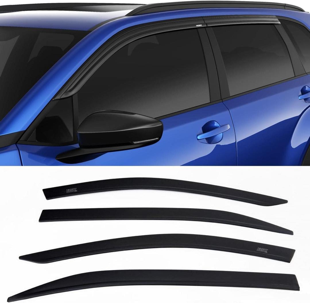 Husky Liners Low Profile Ventvisor Rain Guards | Fits 2025-2026 GMC Terrain | Front & Rear, 4-pc Smoke w/Chrome Trim - 2884073