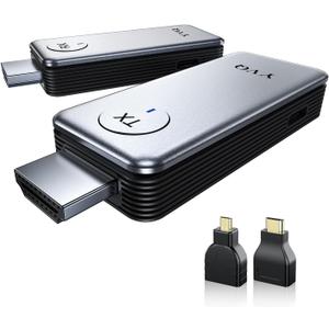 2025 Upgraded Wireless HDMI Transmitter and Receiver 328FT/100M, 4K Decode 1080P Output, 2.4G/5G Plug&Play Portable HDMI Wireless for Streaming Video and Audio to Monitor from Laptop/TV Box