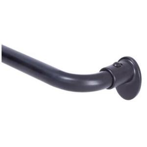 Sunzero Black Wrap Curtain Rod, 48-86"