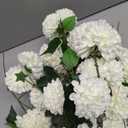 Floroom Artificial Dahlia Flowers 25pcs Real Looking Ivory Foam Fake Roses with Stems for DIY Wedding Bouquets White Bridal Shower Centerpieces Floral Arrangements Party Tables Home Decoration