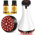 Lymphatic Drainage Massager Cellulite Massage Tool Electric Body Sculpting Machine Red Light with Heat Vibration Body Contouring Tools Handheld Body Massager for Legs Thighs Arms Belly Stomach (White)