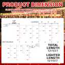 150 LED Christmas Icicle Lights 27 Drops 12.5ft Red and White Frosted Christmas Light for Xmas Tree Holiday Party Wedding House Patio Window Outdoor Decor