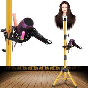 55 Inch Wig Stand - Adjustable Mannequin Head Stand Tripod with Stainless Steel Base and Tool Tray (Golden)