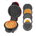 Dash MultiMaker® Mini Maker System - Compact Waffle Maker for Family Breakfasts - Removable Griddle Plates & nonstick surface - 5 Plates & Storage Case - Red