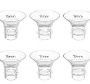 Nullie 3-in-1 Flange Sizing Kit (13mm, 15mm, 17mm, 19mm, 21mm) for 24mm Breast Pump Shields – 10 PCS BPA-Free Soft Silicone Flange Inserts for Electric Double Breast Pumps