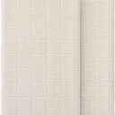 Homaxy 100% Cotton Terry Kitchen Towels(Beige, 13 x 28 inches), Checkered Designed, Soft and Super Absorbent Dish Towels, 2 Pack
