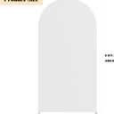 6.6FT Arch Backdrop Cover Spandex Fitted Wedding Arch Covers,Round Top Double-Sided Chiara Arch Covers for Party Wedding Birthday Ceremony Event Banquet Decoration(White)