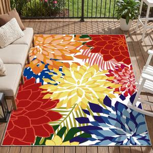 ZonLi 9x12 Outdoor Rug Waterproof, Indoor Outdoor Patio Carpet