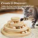Cat Toys, Cat Toys for Indoor Cats, Interactive Cat Toy, Kitten Toys, Cat Ball Toy, Cat Ball Track, 12" Base Diameter, 5.8" Height