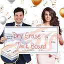 Giant Dry Erase Check - 16" x 32", Reusable Big Oversized Blank Check for Presentation - Great Photo-Op for Fundraisers, Charity & Donation Events, 32"x16"