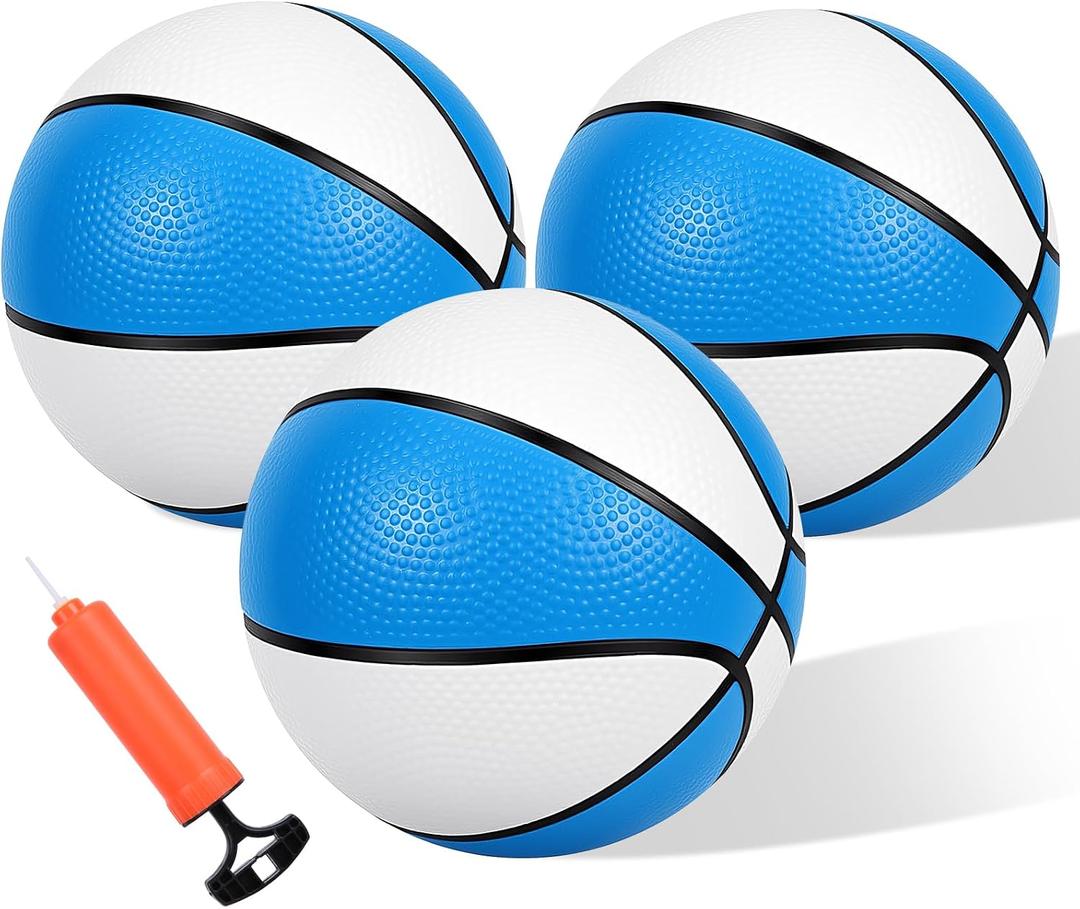 3 Pack 6" Mini Basketball Set - Lightweight 120g PVC Small Basketball for Toddlers Boys Girls Teenagers Floating Water Pool Basketball for Indoor Outdoor Swimming Pool Games Basketball Hoop & Goal